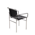 Cadira Roquebrune de cuir negre Eileen Grey de disseny modern